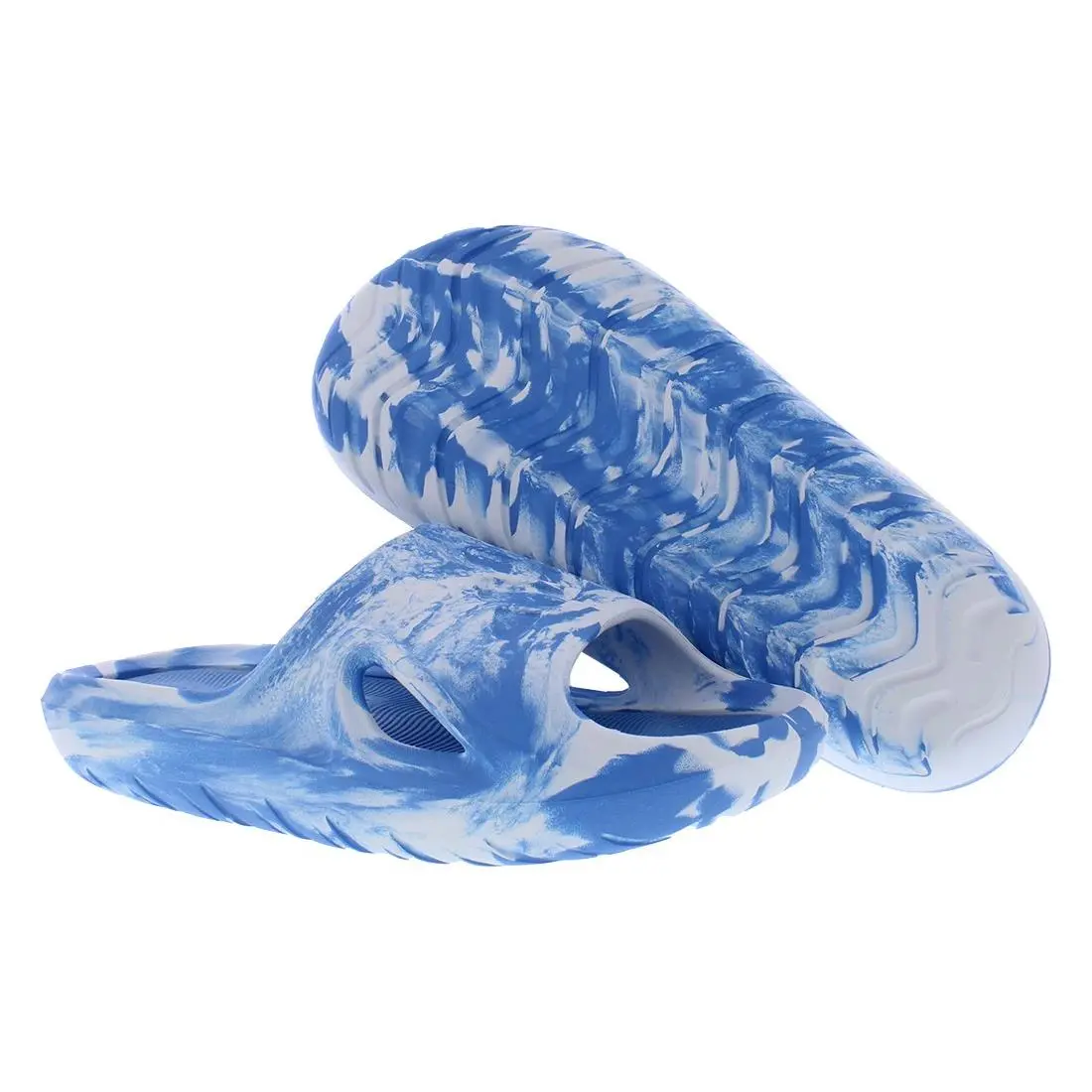 Adicane Slide Unisex Shoes Size 5 Color: Pulse Blue/white by Adidas