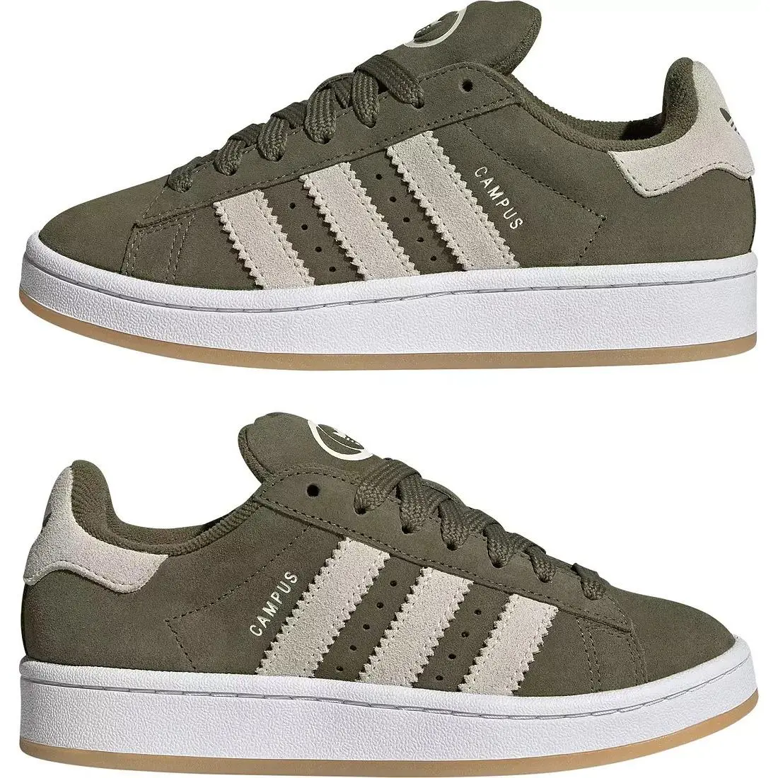 Adidas Kids` Grade School Campus 00s Shoes Khaki/green Size 4Y - Green