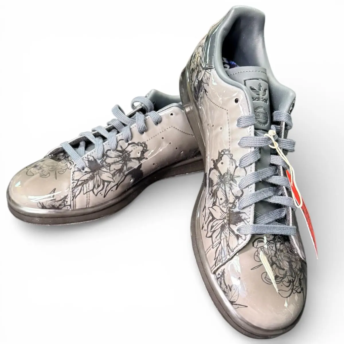Adidas Stan Smith IE6635 Floral Carbon US 9 Men Box
