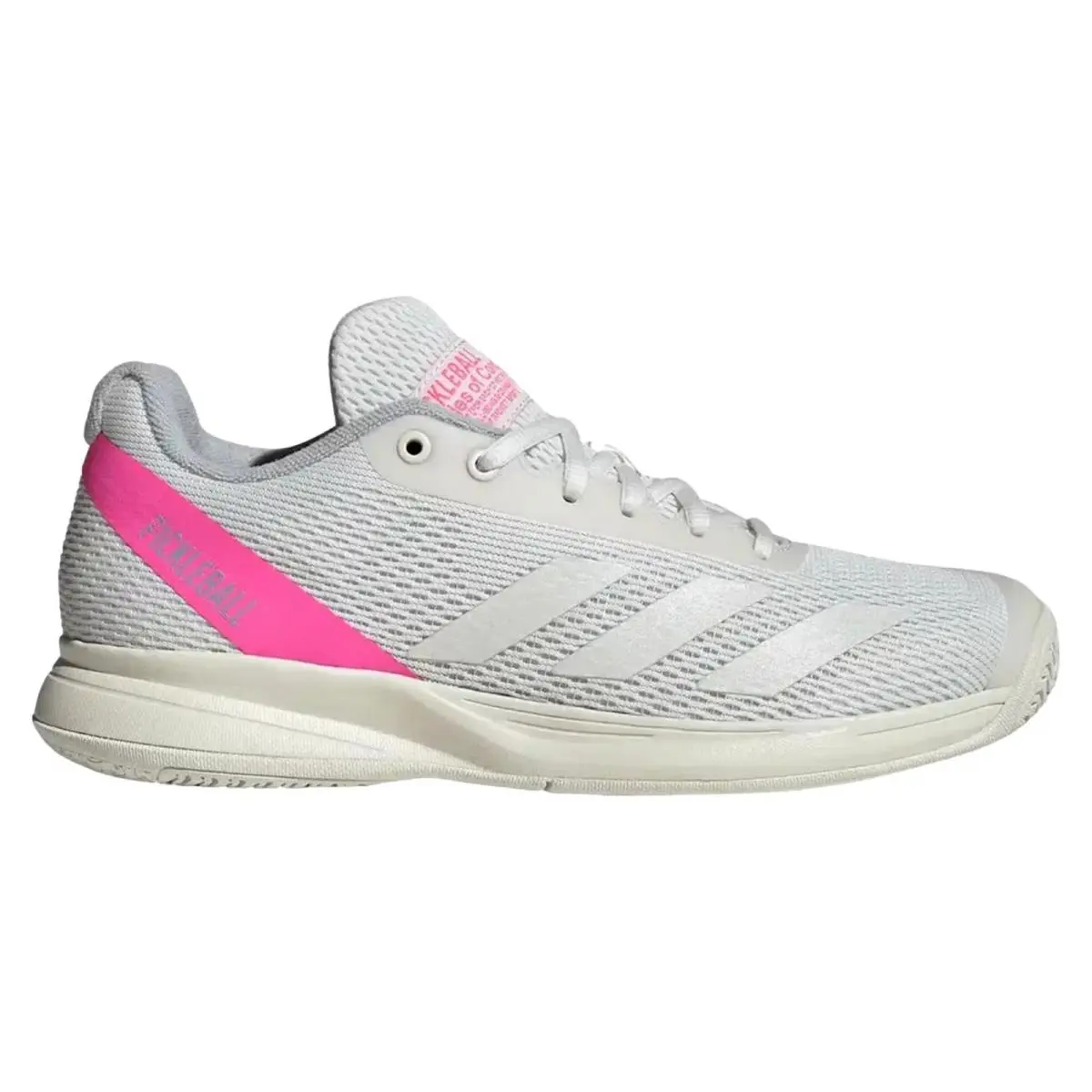 Adidas Courtflash Pickleball Core White/silver Metallic/lucid Pink JQ0696