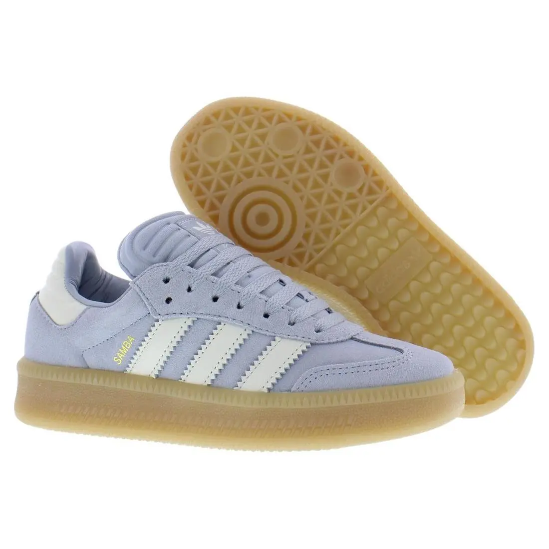 Samba Xlg GS Boys Shoes Size 6 Color: Halo Silver/off White/gum 4 by Adidas