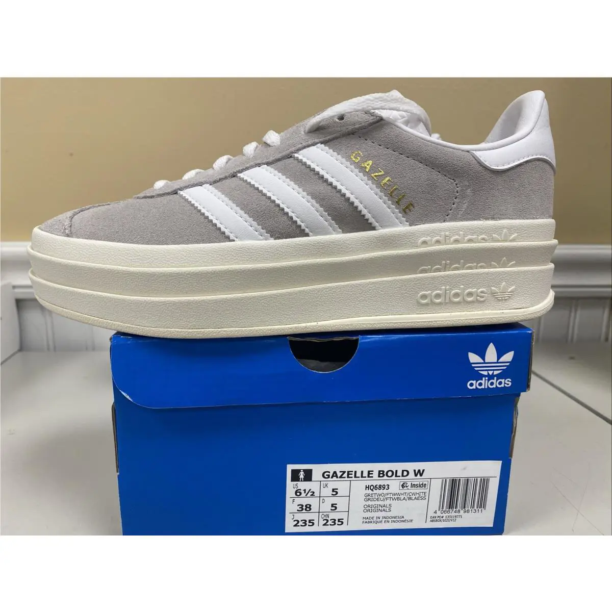 Adidas shoes - adidas Gazelle - Gazelle - Gray/White (UPC: 4066748981311) 1