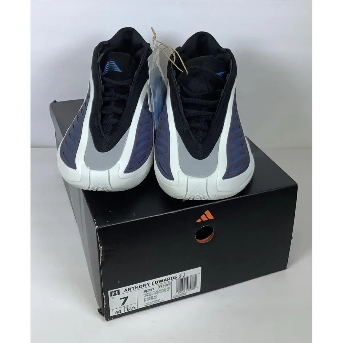 Adidas shoes - adidas Anthony Edwards 2 J - JQ2052 - Black/White 2