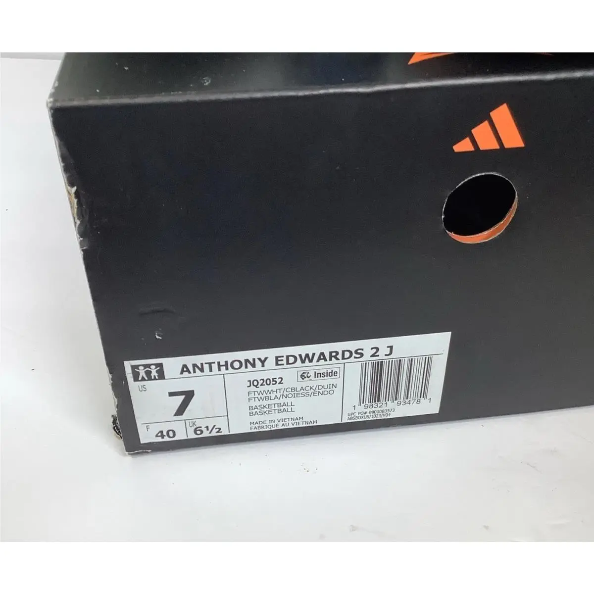 Adidas shoes - adidas Anthony Edwards 2 J - JQ2052 - Black/White 5