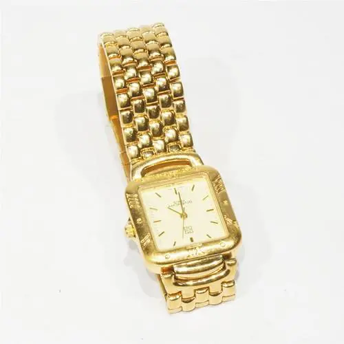 Givenchy Paris Gold Tone Vintage Bracelet Watch w/ Stainless Steel Back