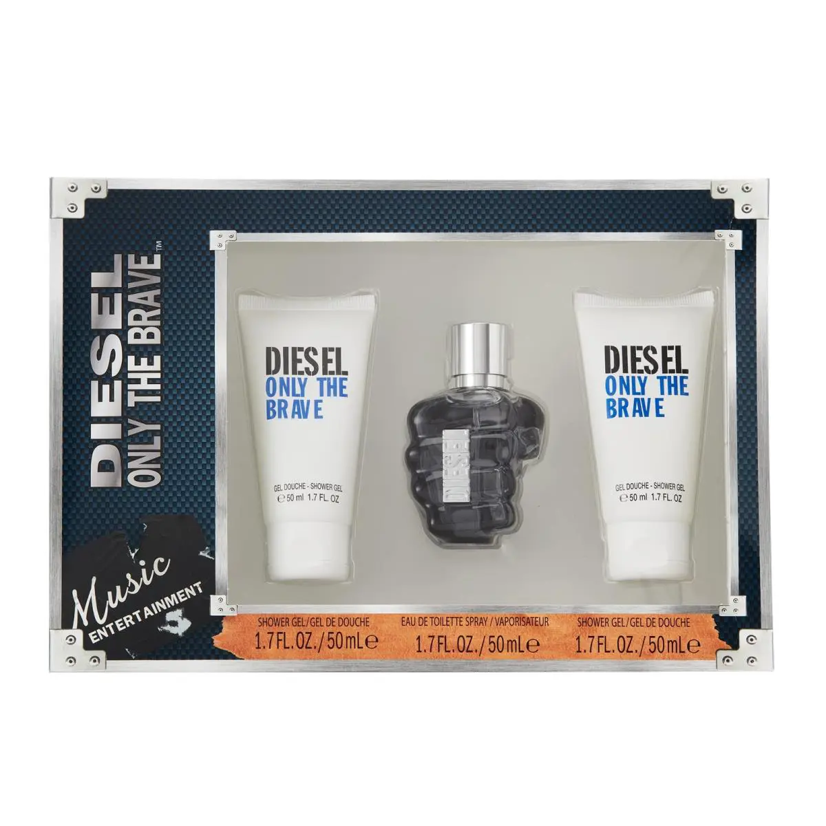 Diesel Only The Brave Gift Set 1.7 oz Eau De Toilette 2 x 1.7 oz Shower Gels Dis
