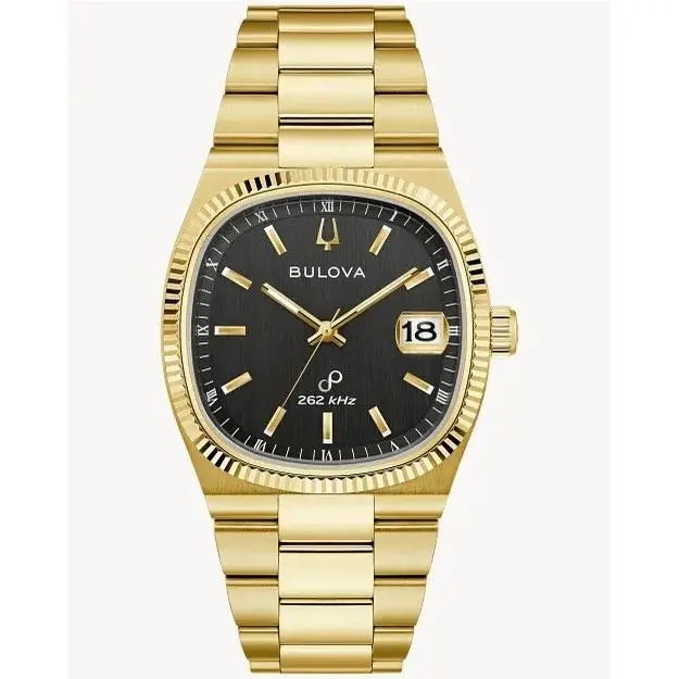 Bulova Super Seville Quartz Black Dial Men`s Watch 97B246