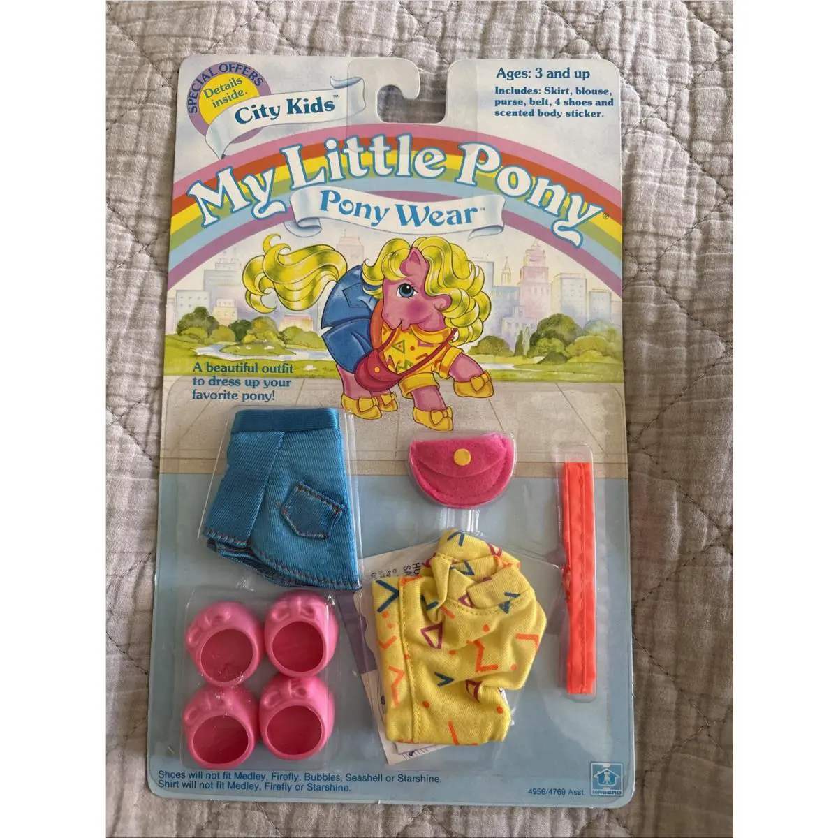 Vintage 1985 Hasbro My Little Pony Pony Wear Outfit Pack City Kids
