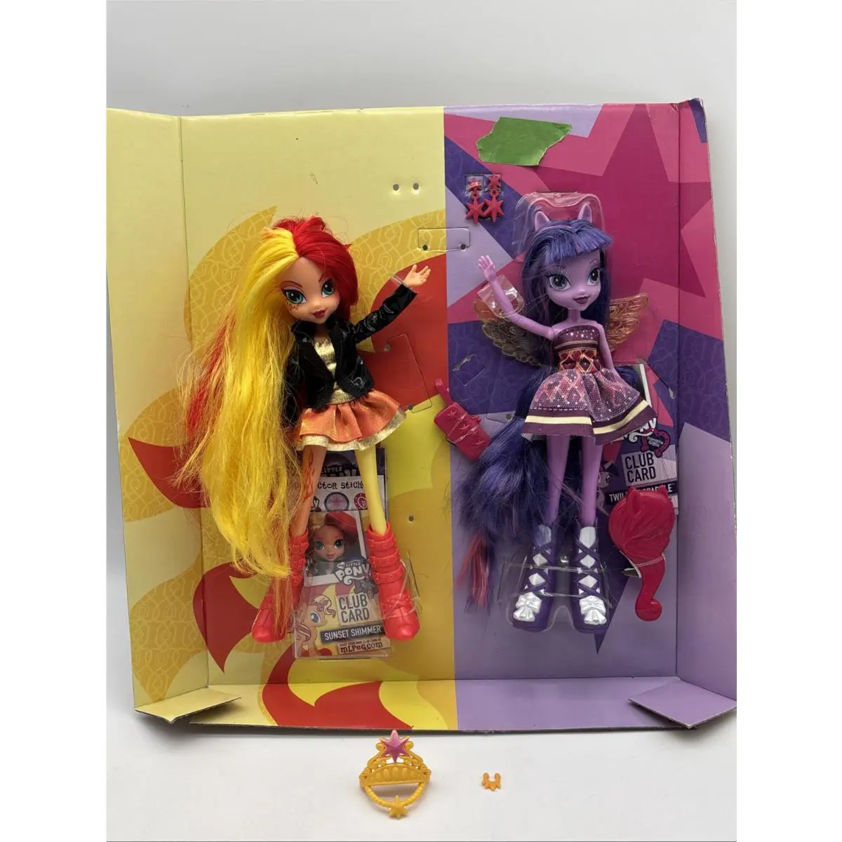 Vintage My Little Pony Equestria Girls Sunset Shimmer and Twilight Sparkle Read