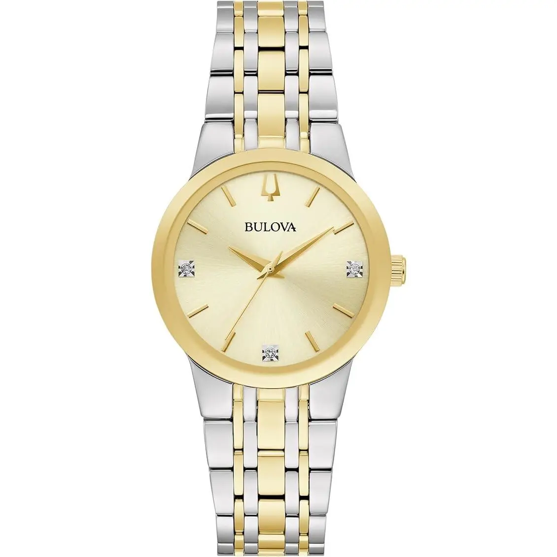 Bulova Modern Two-tone Diamond Accent Ladies Watch 98P224