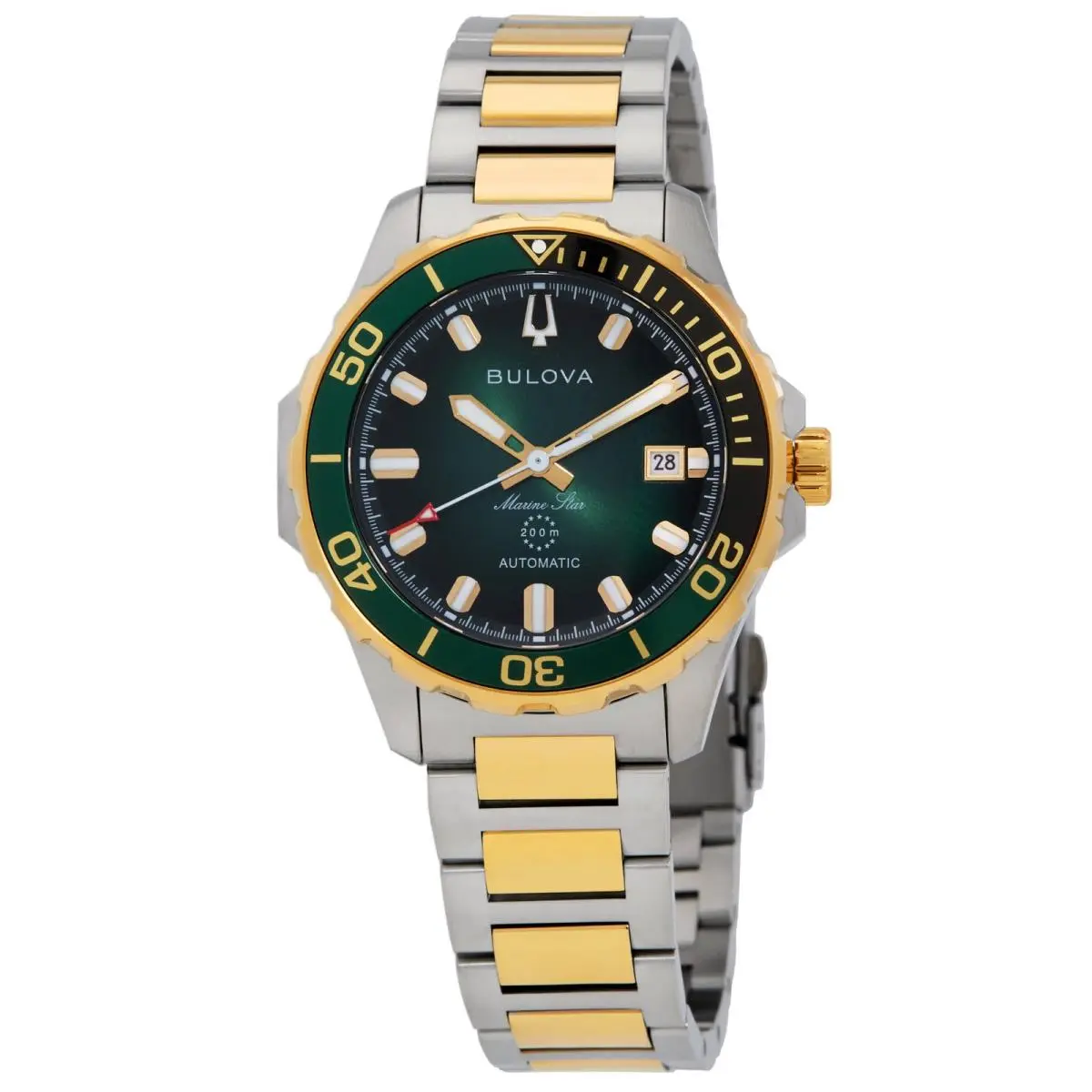 Marine Star Automatic Green Dial Men`s Watch 98B467 by Bulova