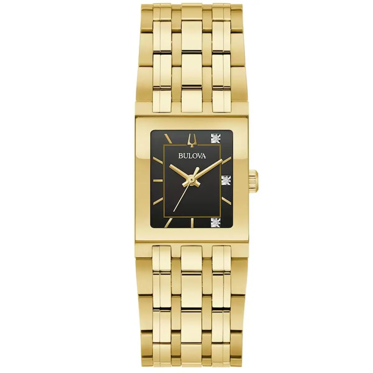 Bulova Women`s Marc Anthony Quadra Black Dial Watch - 97P167