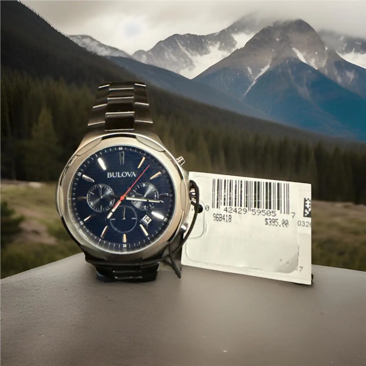 Bulova Stainless Steel Chronograph 46mm Watch 96B418