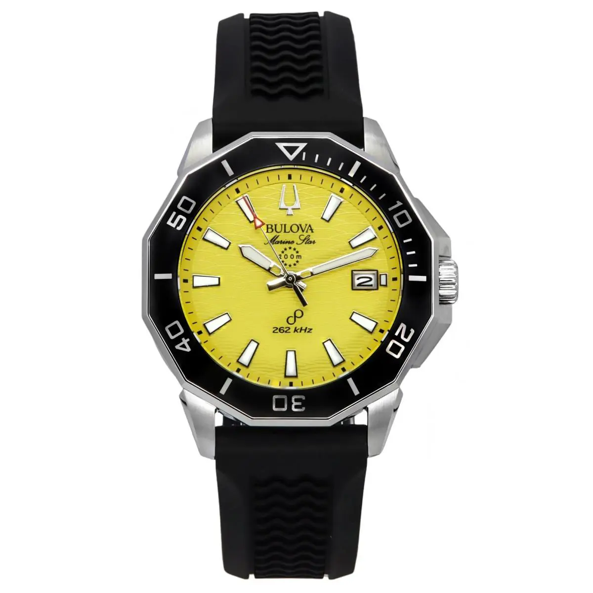 Bulova Marine Star Yellow Dial Precisionist Quartz Diver`s Men`s Watch 96B431