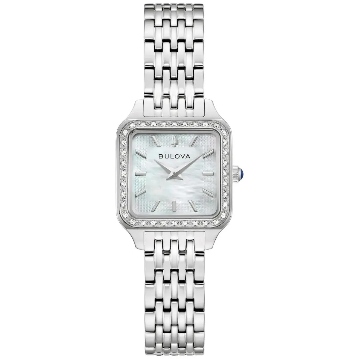 Bulova Sutton Diamond Mother of Pearl Dial 23MM Women`s Watch 96R256