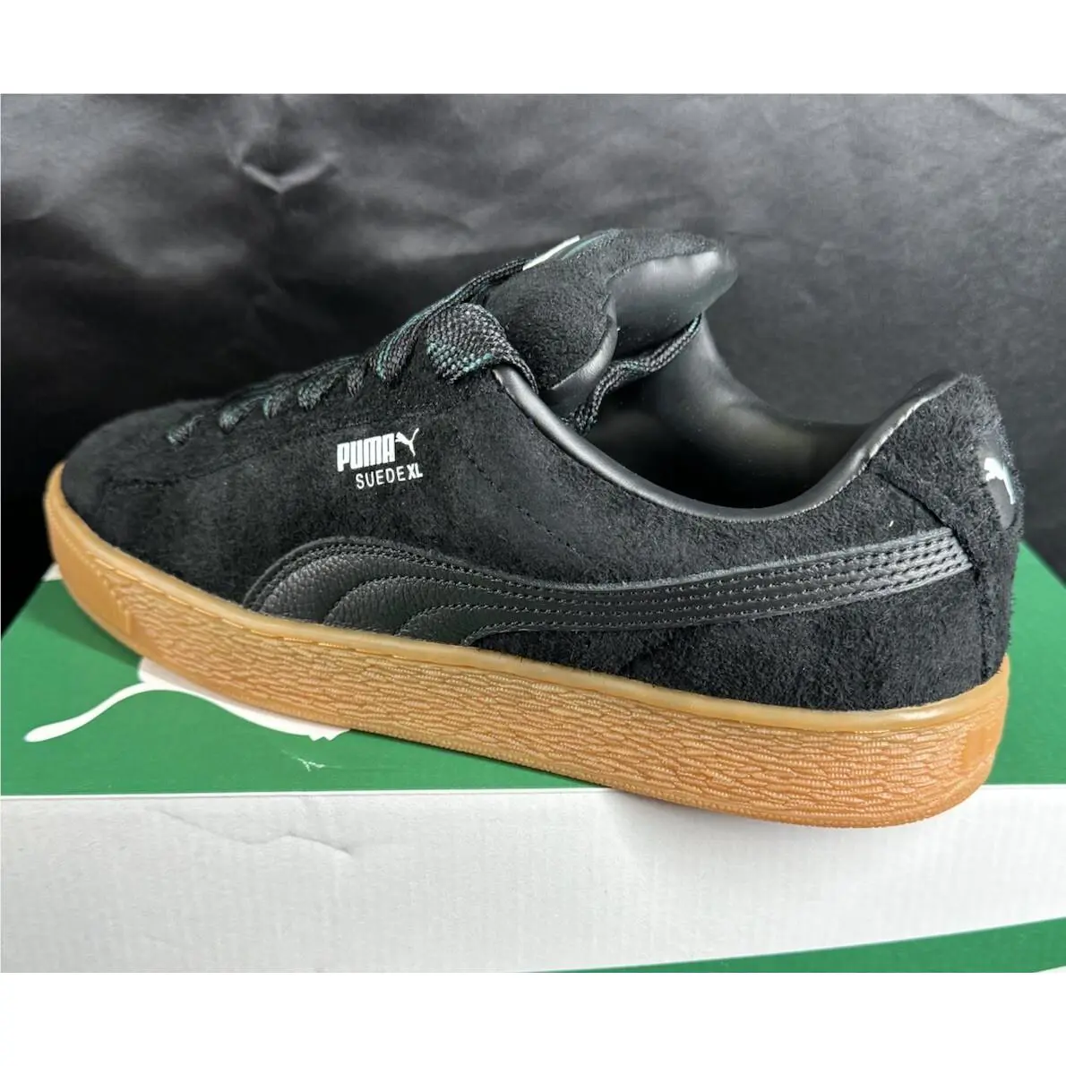 Puma shoes - puma suede xl - suede - 398094-01 - Black/Vine/gum (UPC: 0197646443404) 6