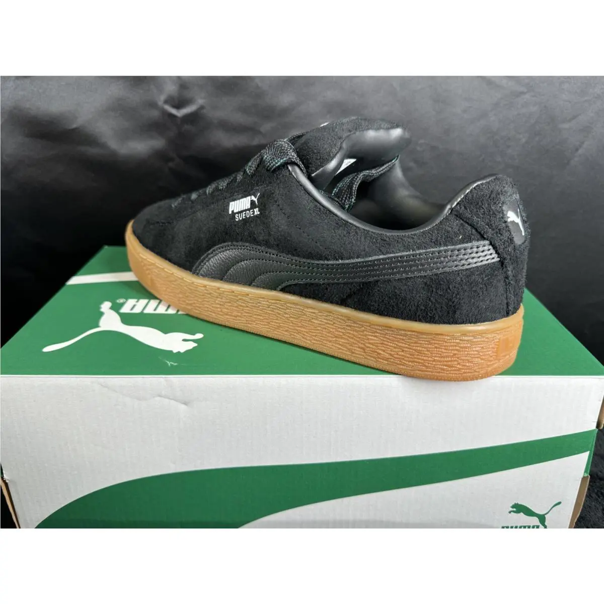 Puma shoes - puma suede xl - suede - 398094-01 - Black/Vine/gum (UPC: 0197646443404) 8