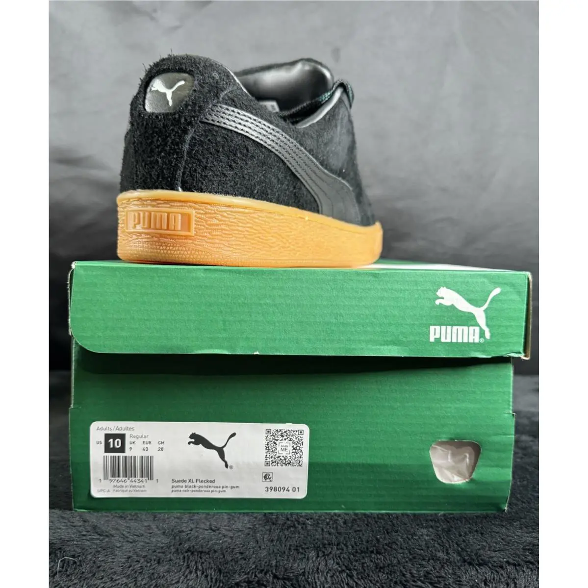 Puma shoes - puma suede xl - suede - 398094-01 - Black/Vine/gum (UPC: 0197646443404) 10