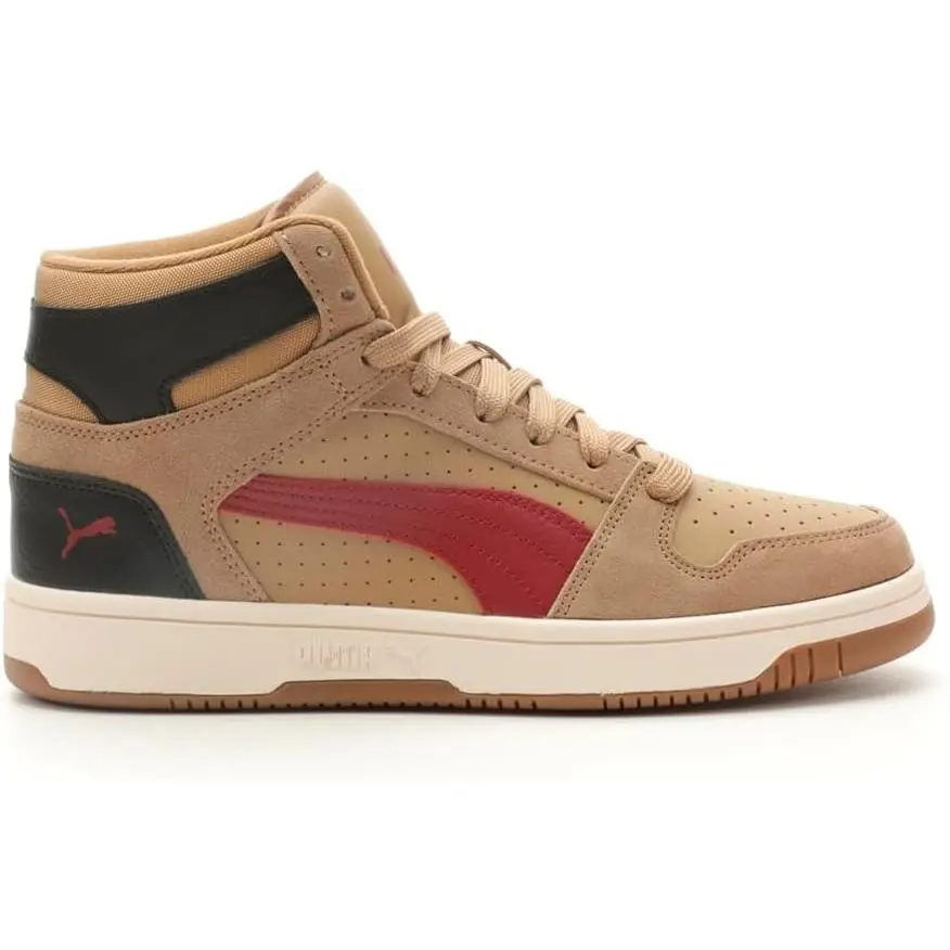 Men`s Puma Rebound Layup Suede Toasted-intense Red-black 395130 01 - 7