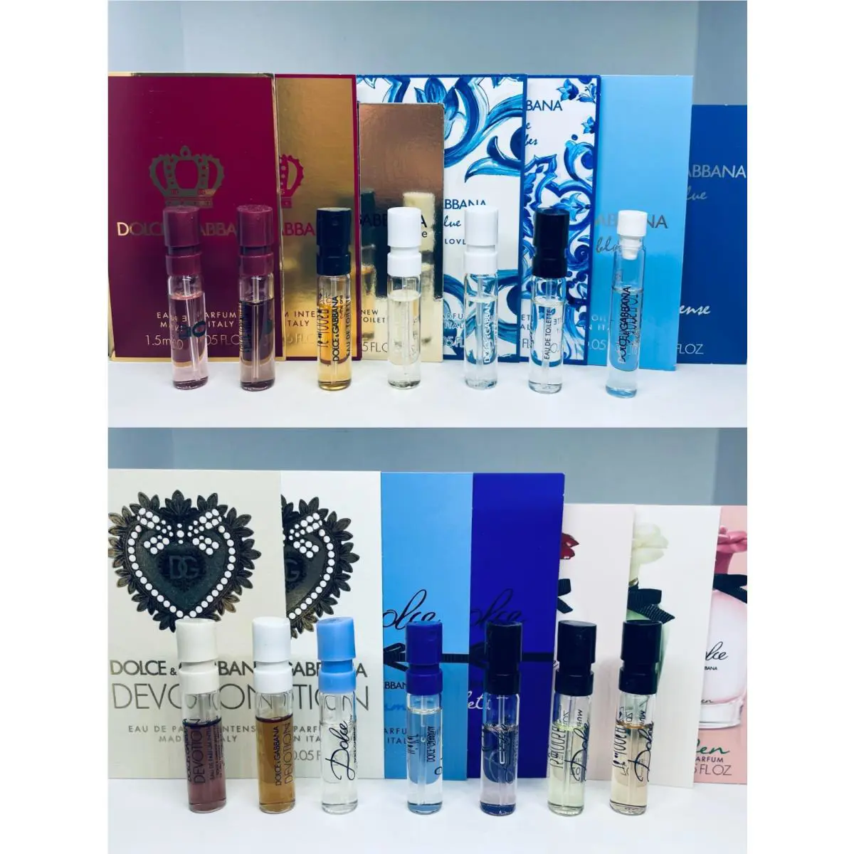 Dolce Gabbana Women Perfume Collection Sample Spray Vials 14pc Set