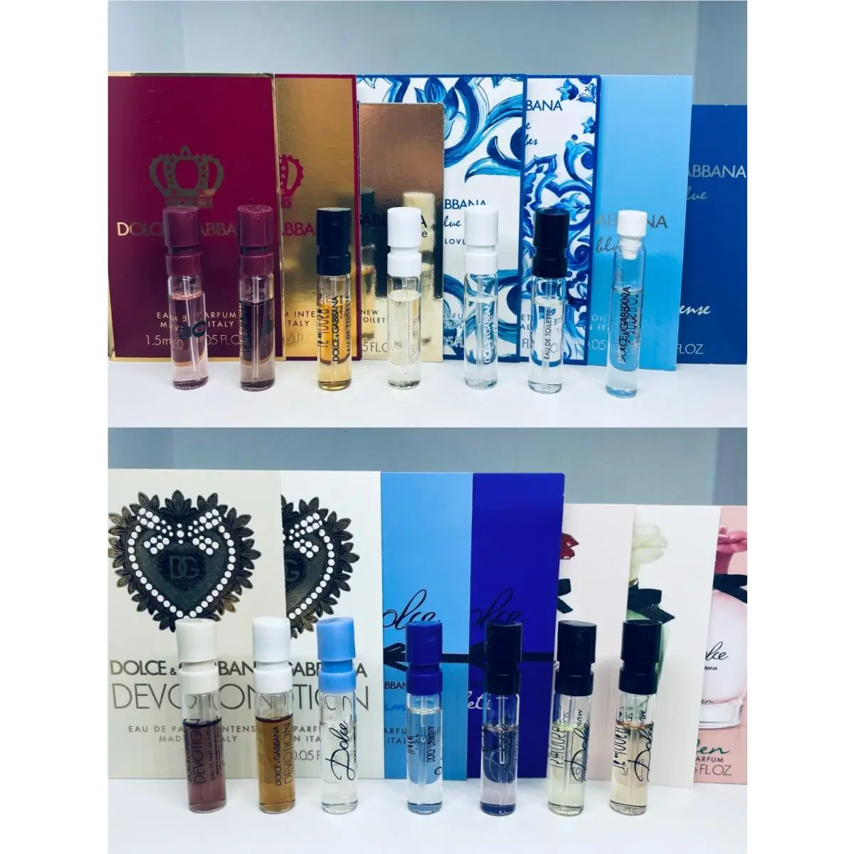 Dolce Gabbana Perfume Collection For Women Sample Spray Vials 14pc Set