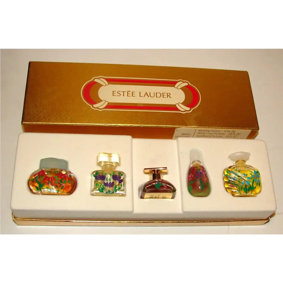 Vintage Estee Lauder Small Wonders Box Set Five Parfum/perfume Minis Painted