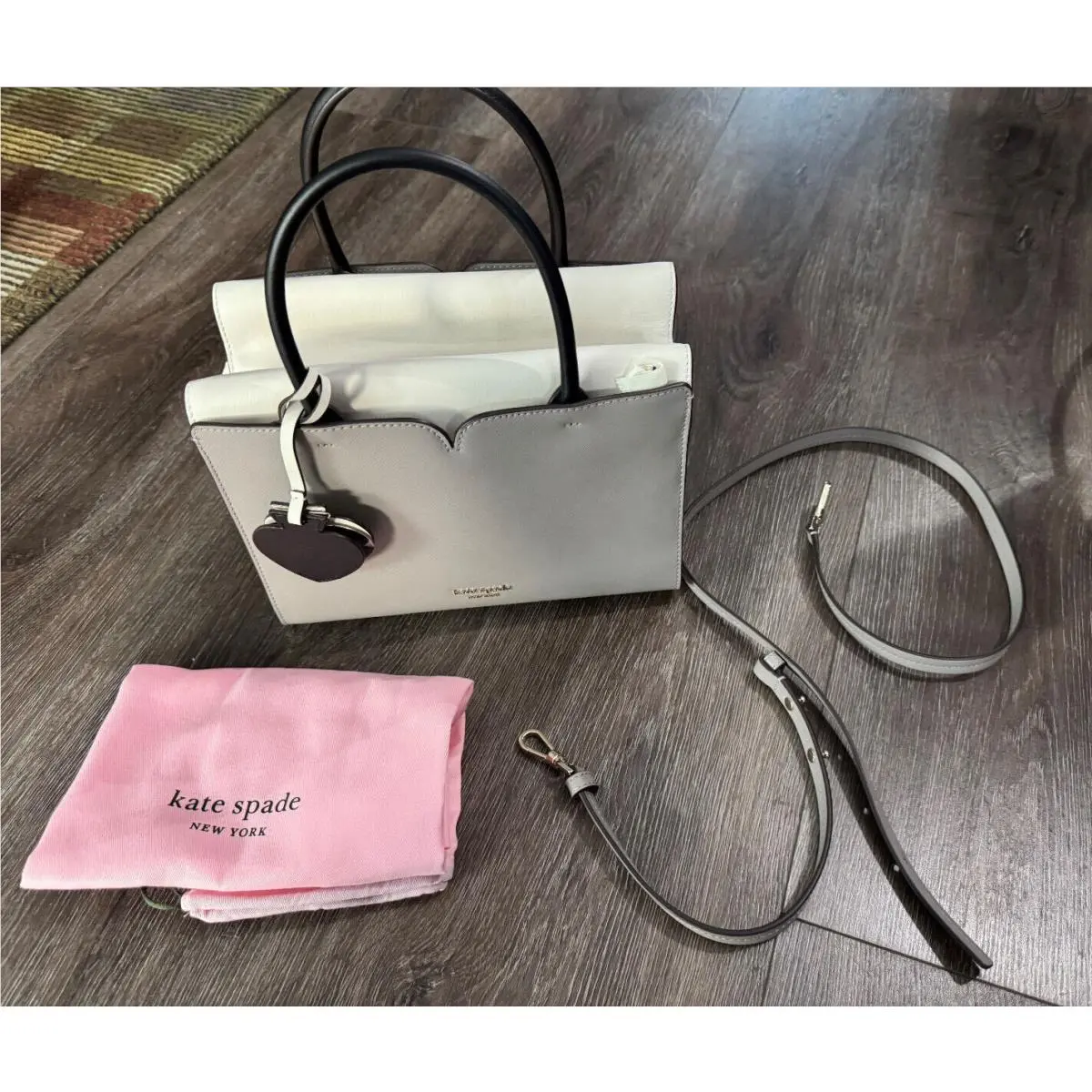 Spencer Satchel Plaid White Black Tan Red Purse Bag Two Tone U Choose  Spencer Satchel 2 tone Grey White by Kate Spade