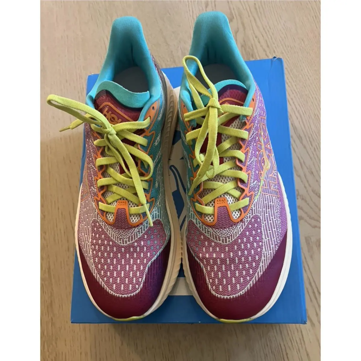 Hoka shoes - Hoka One One Mach - One One Mach - purple, orange, and teal (UPC: 197634456324) 0