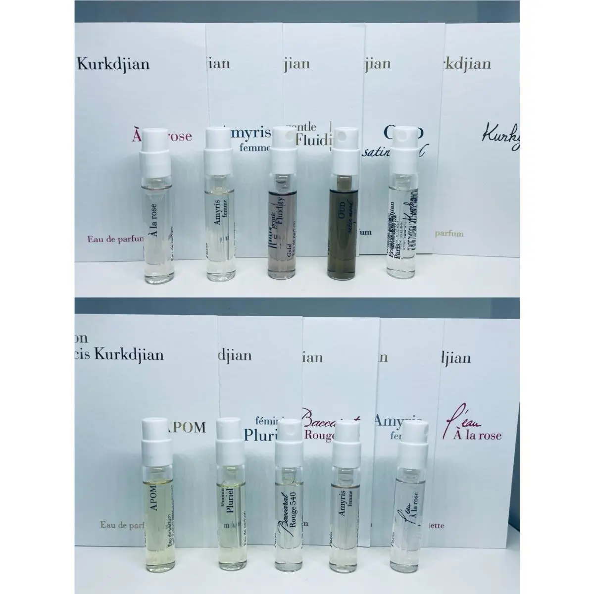 Maison Francis Kurkdjian Women Perfume Collection Sample Spray 10pc Set