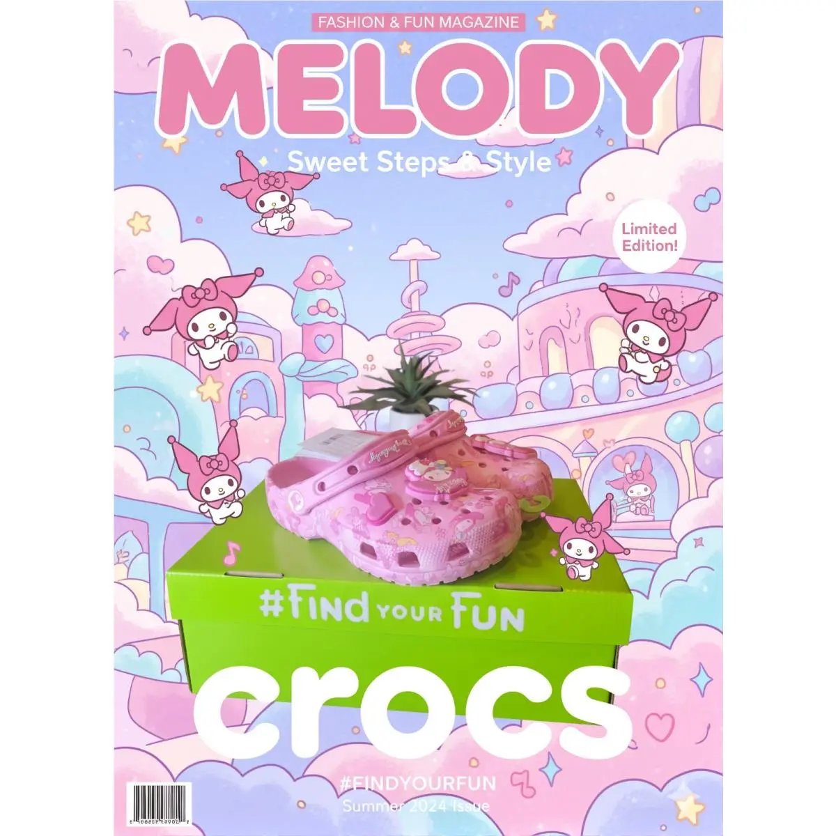 Sanrio My Melody Crocs For Girls Lightweight Adorable Shoes