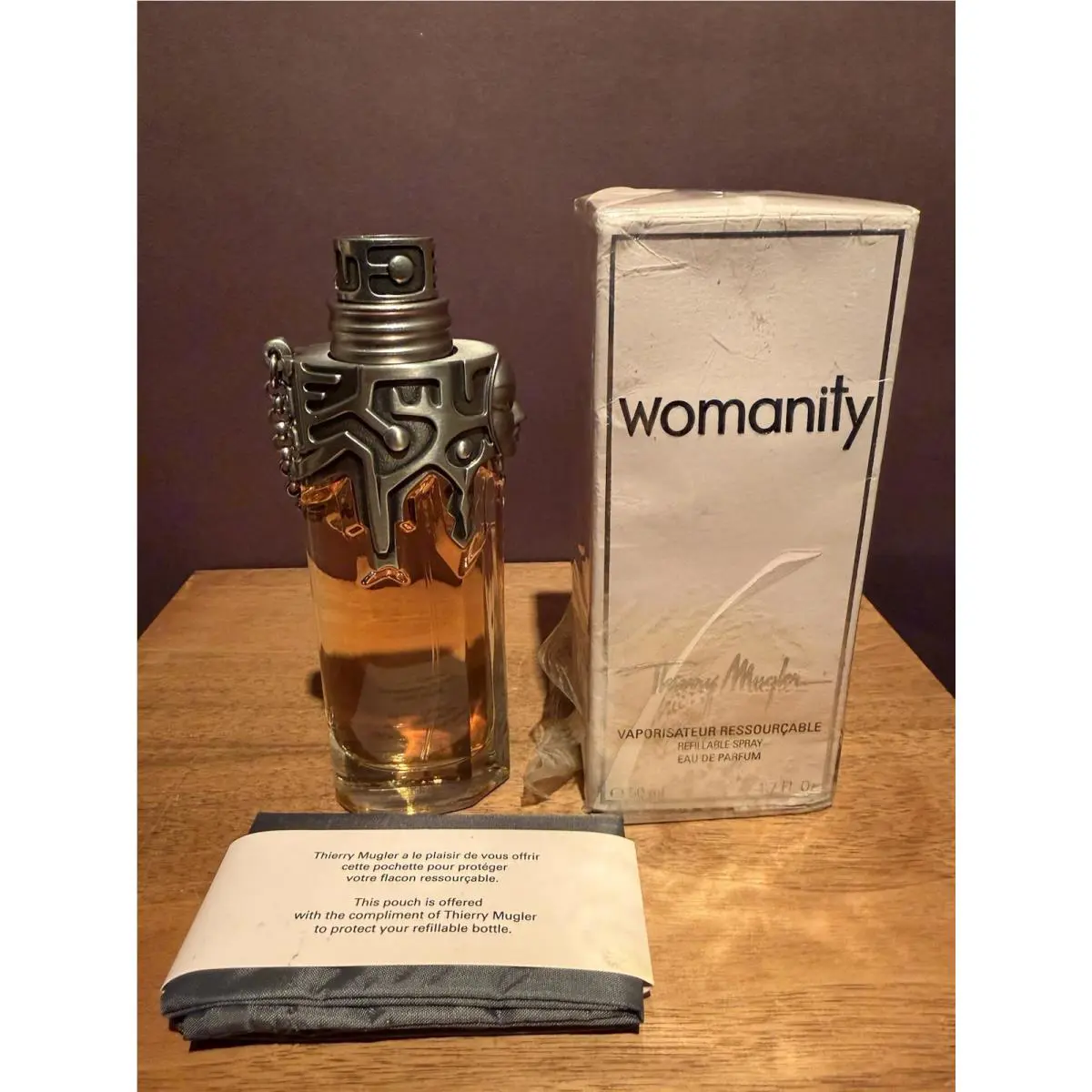 Thierry  Womanity Eau DE Parfum Refillable Spray 50 ML/1.7 Fl.oz. Rare by Mugler