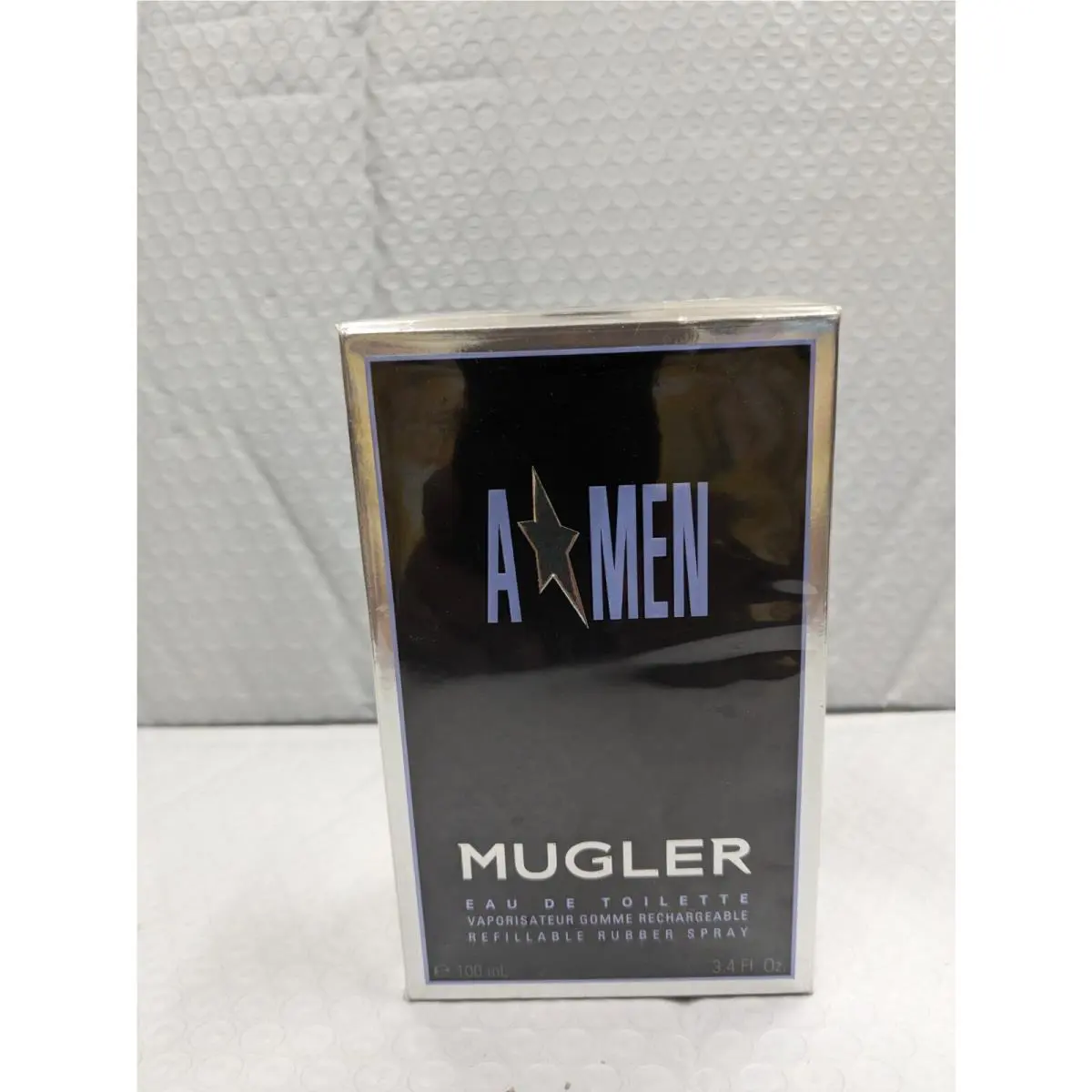 A Men By  100ml/3.4oz Refillable Rubber Edt Spray For Men Rear by Mugler