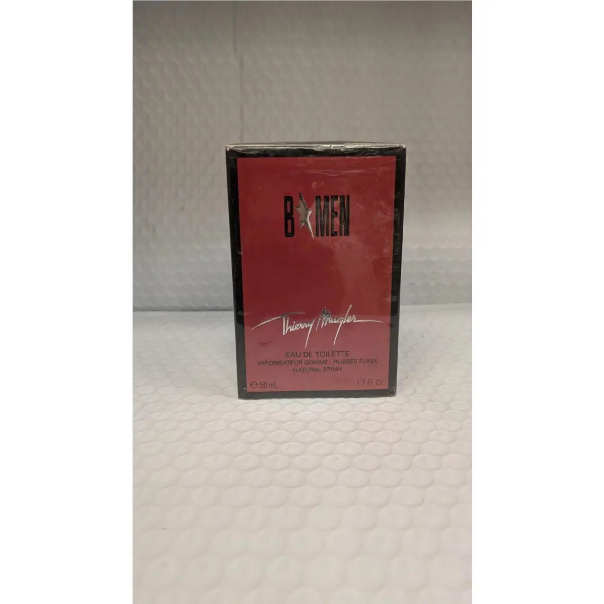 B Men BY Thierry  1.7 oz/50 ml Edt For Men Spray Rubber Flask Old Formula by Mugler