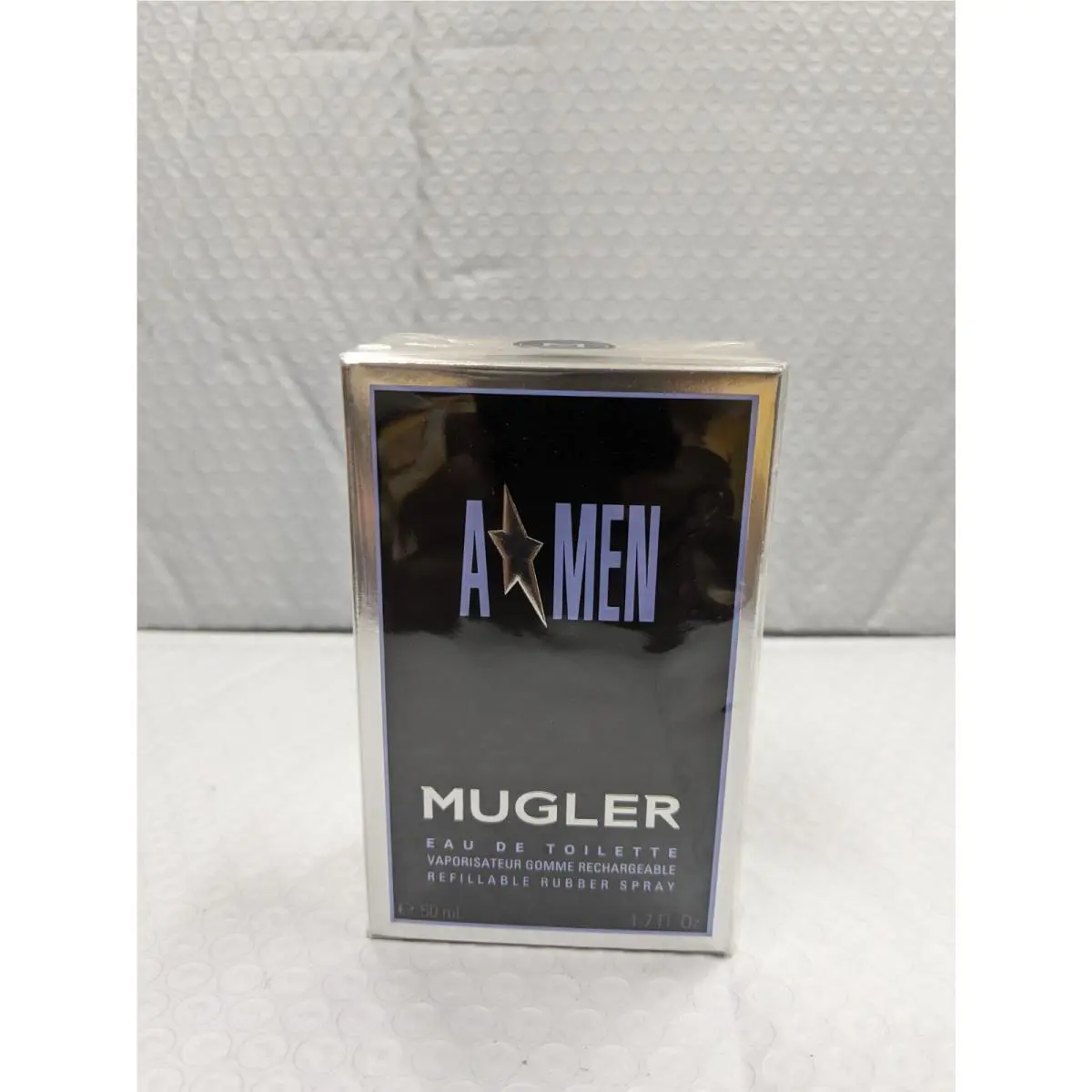 A Men By  50ml/ 1.7 oz Refillable Rubber Edt Spray For Men Rear by Mugler