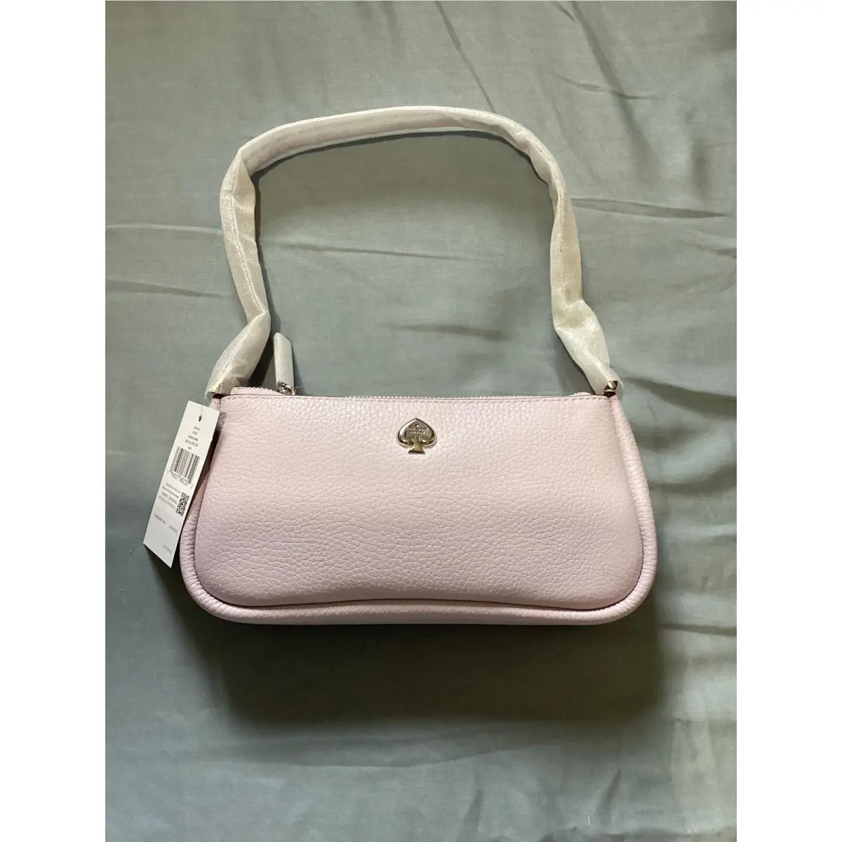 Kate Spade Kayla Convertible Wristlet Bag Light Froz Pebbled Leather KK057
