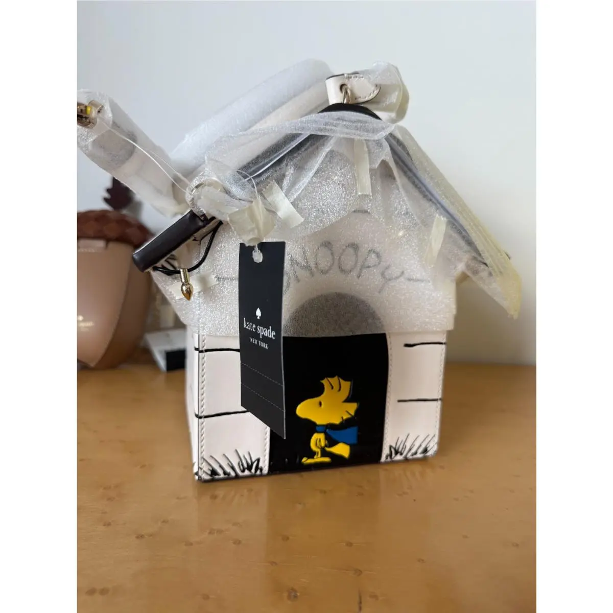 Kate Spade X Peanuts Snoopy 3D Dog House Crossbody Novelty Purse Woodstock
