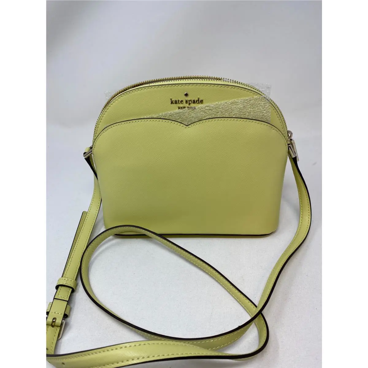 Kate Spade Med Dome Payton Satchel Saffiano Leather Frosty Lime Shoulder Bag