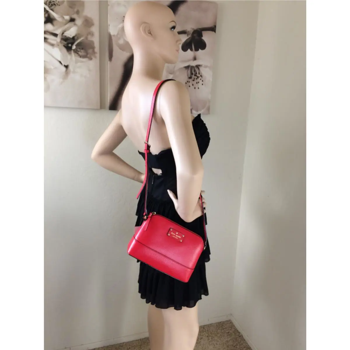 Kate Spade Hanna WKRU2895 Wellesley Hotrose 684 Shoulder Bag Cow Leather