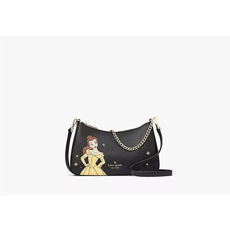 Kate Spade x Disney Beauty and The Beast Convertible Crossbody Belle KE571 Black