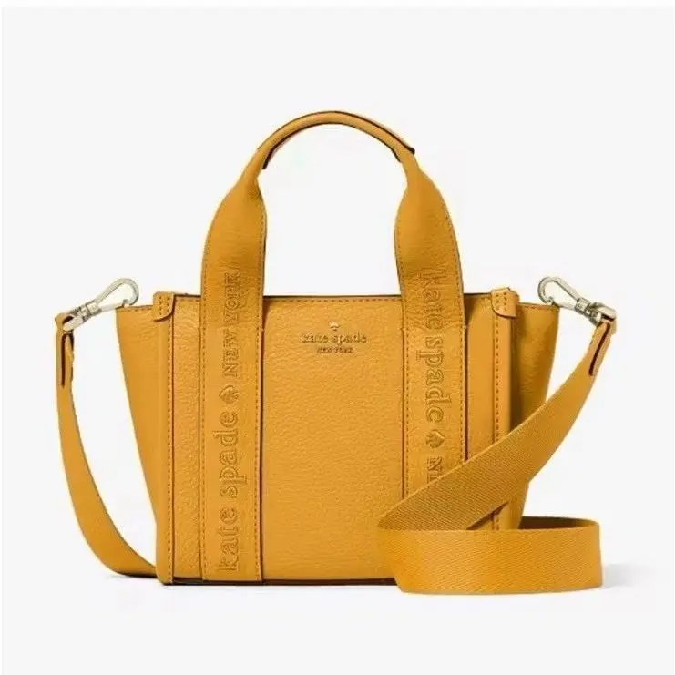 Kate Spade York Kip Pebble Leather Mini Tote KL936 Squash Blossom Crossbody