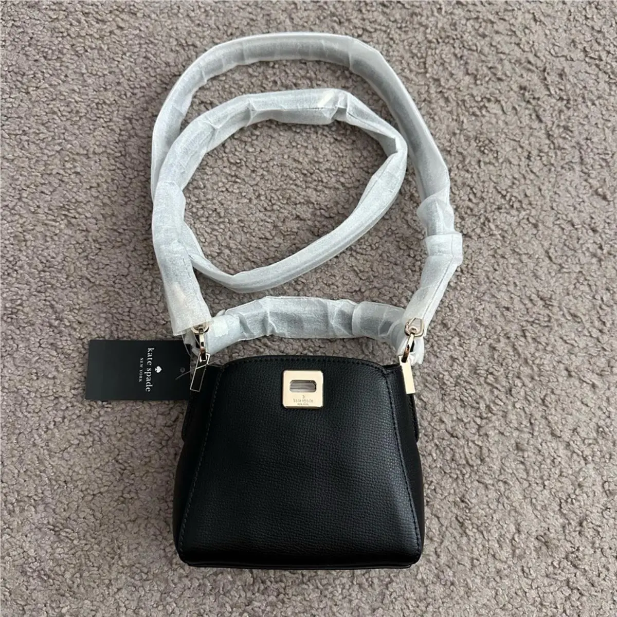 Kate Spade Phoebe Mini Top Handle Crossbody Black Leather
