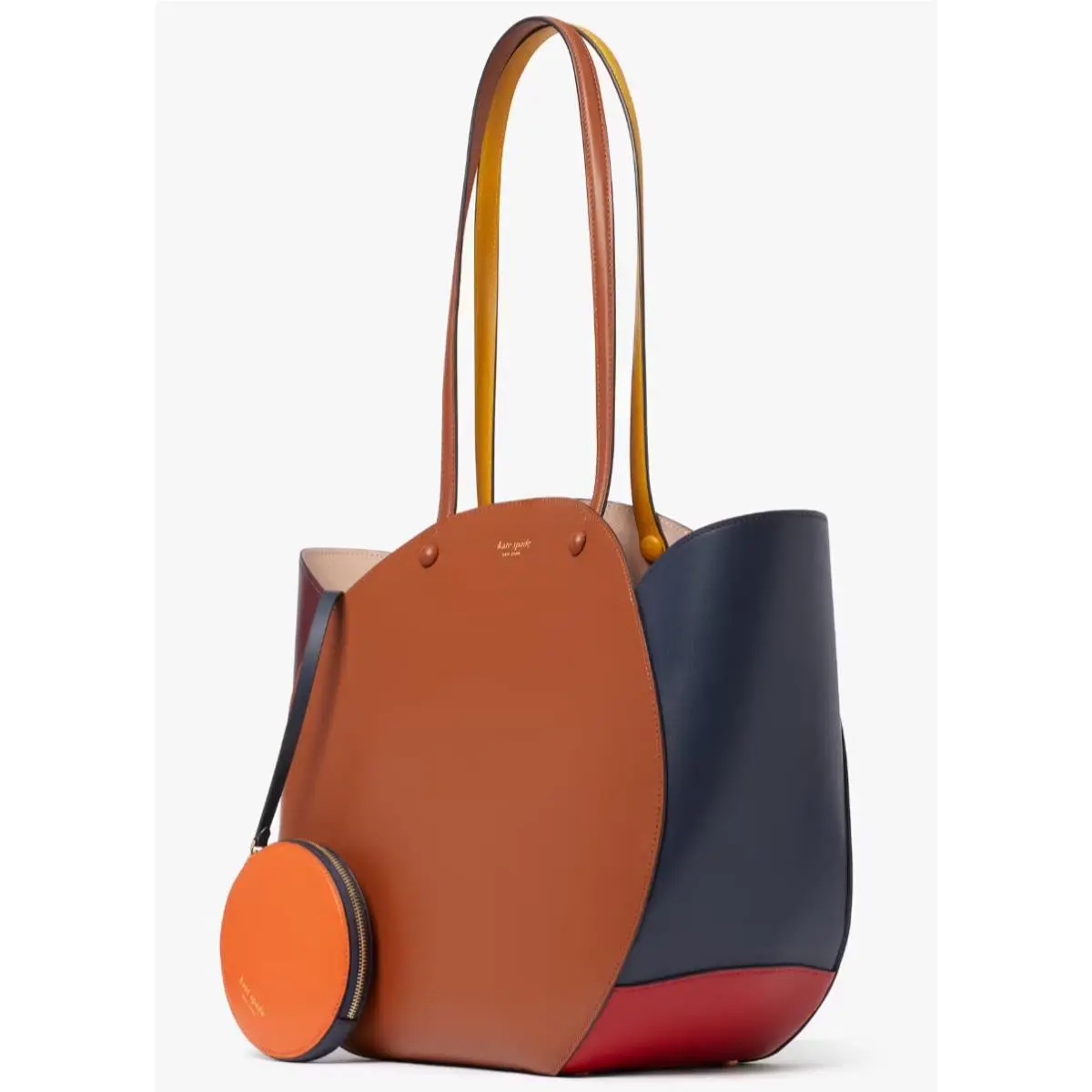 Kate Spade Dotty Medium Multicolor Leather Tote Bag + Pouch K8812