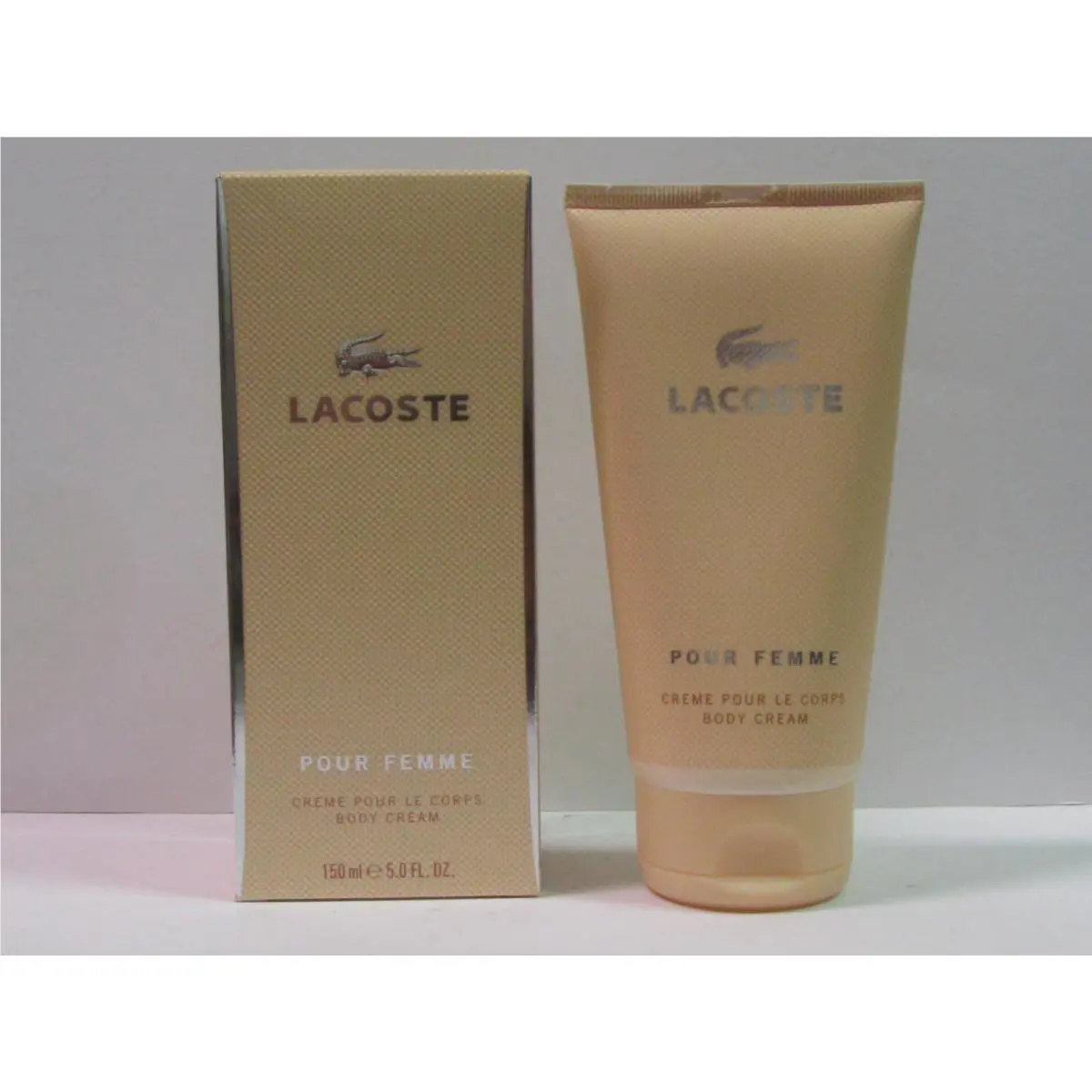 Lacoste Pour Femme by Lacoste For Women Body Cream 5 oz Rare