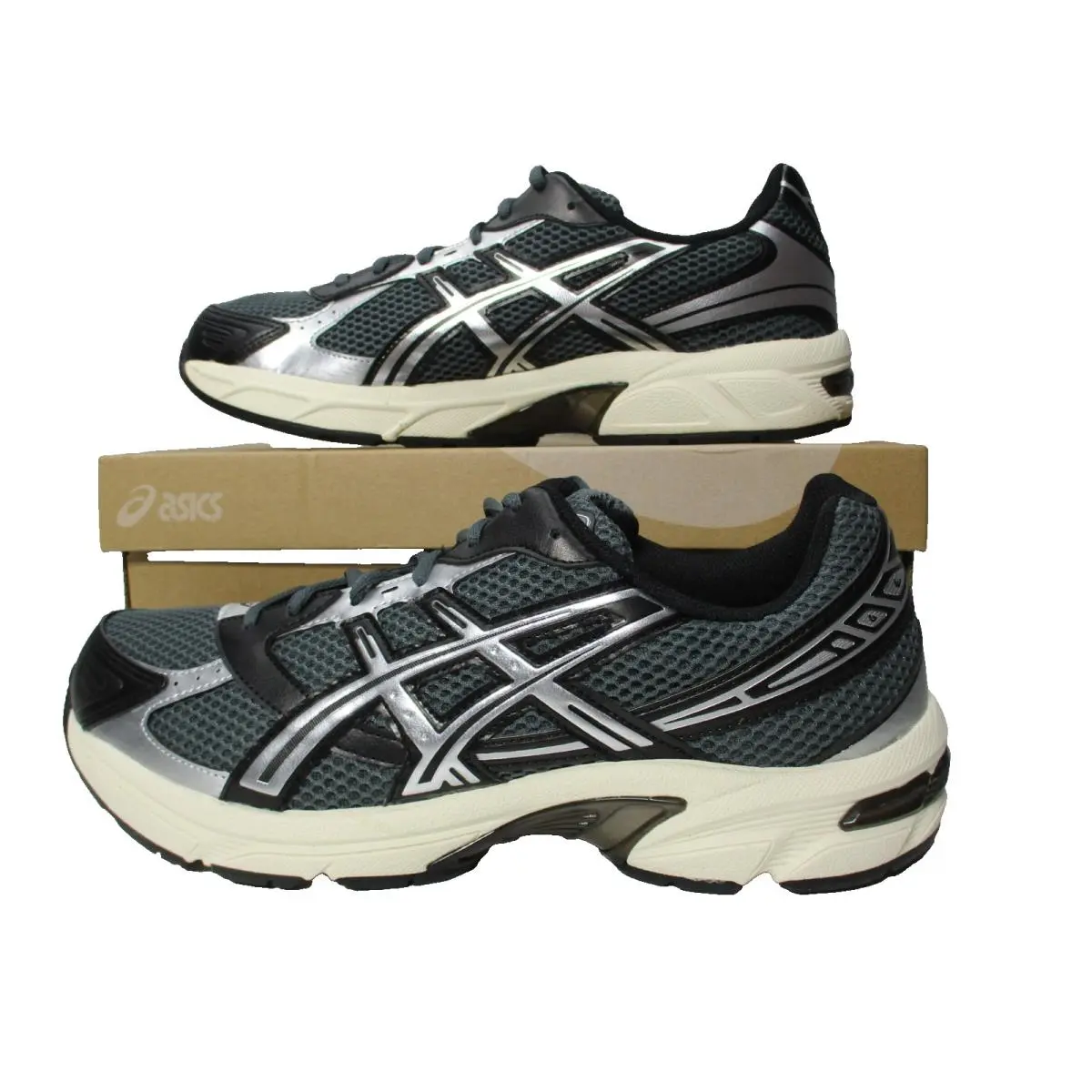 Asics Gel-1130 Black Steel Gray Mens Size 12 Running Shoes