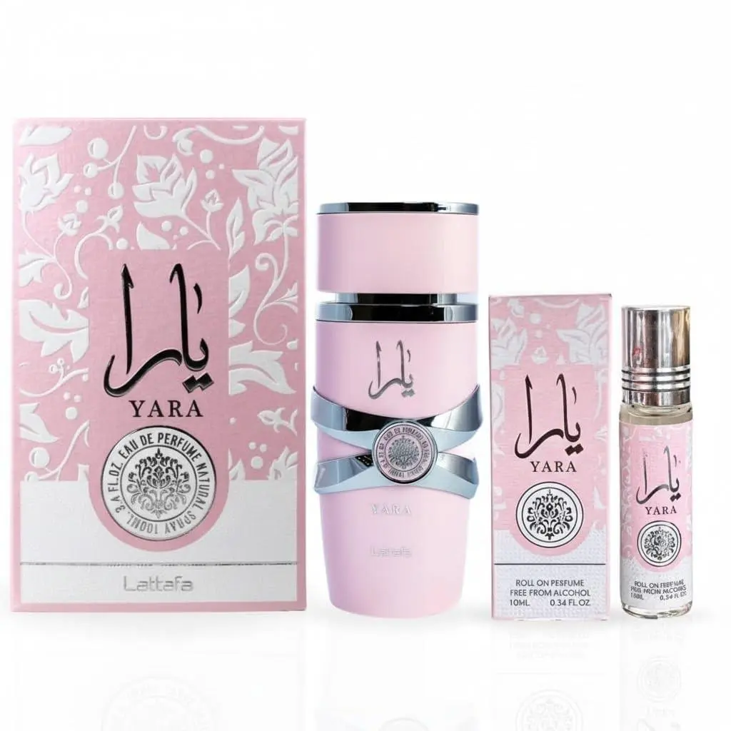 Lattafa Brown Eau de Parfum 3.4 Oz and Concentrated Perfume Oil 0.34 Oz Set