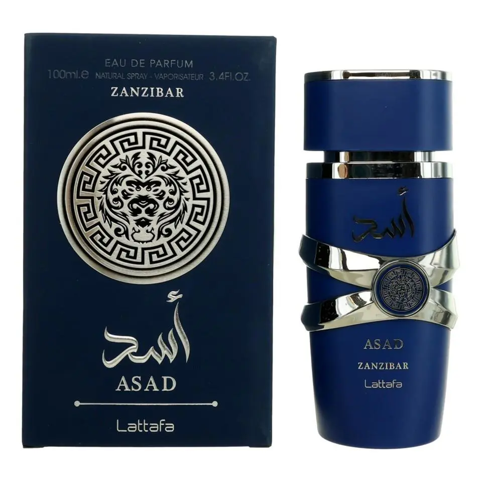 Lattafa Asad Zanzibar 3.4 oz Edp For Men Long Lasting Fresh Spicy Vanilla Wood