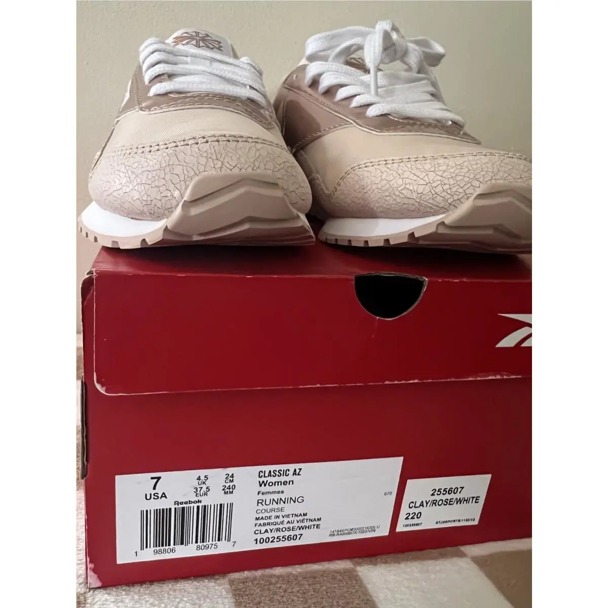 Reebok shoes - Reebok Classic AZ - Classic - 255607 670 - Rose Gold/White/Muted Clay 9