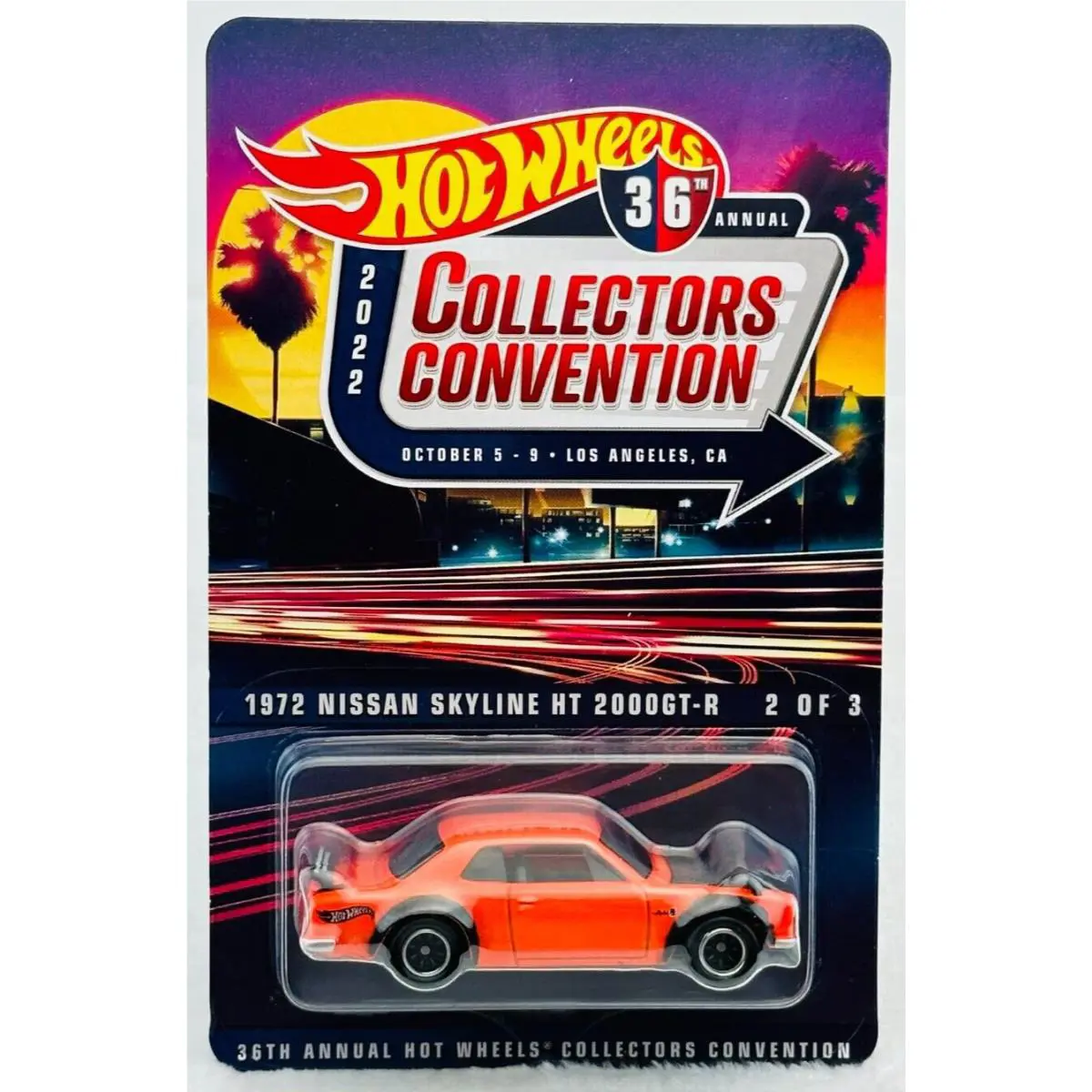 Hot Wheels 2022 36th Annual LA Convention 72 Nissan Skyline 2000GT-R 6133/6200