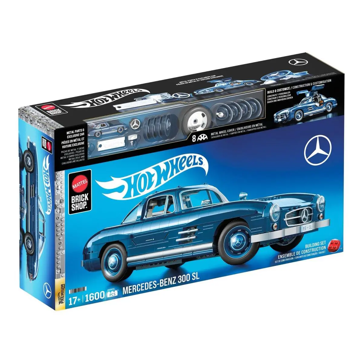Mattel Brick Shop Hot Wheels Mercedes-benz 300 SL Building Set