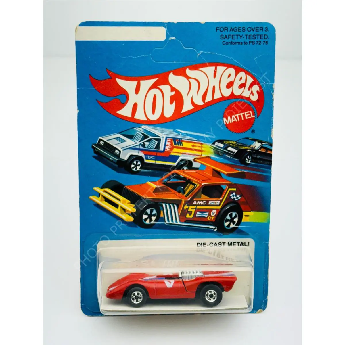 Hot Wheels Blackwall Ferrari 312P Red Blank Name Card in Blisterpack
